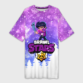 Платье-футболка 3D с принтом Новогодний Brawl Stars Bibi в Тюмени,  |  | 2020 | bibi | brawl | brawl stars | christmas | new year | stars | биби | бравл старс | брол старс | новогодний | новый год | рождество