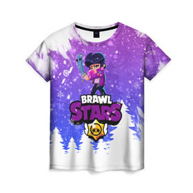 Женская футболка 3D с принтом Новогодний Brawl Stars Bibi #3 в Тюмени, 100% полиэфир ( синтетическое хлопкоподобное полотно) | прямой крой, круглый вырез горловины, длина до линии бедер | 2020 | bibi | brawl | brawl stars | christmas | new year | stars | биби | бравл старс | брол старс | новогодний | новый год | рождество