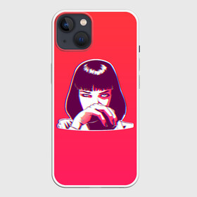 Чехол для iPhone 13 с принтом MIA GLITCH Gradient в Тюмени,  |  | pulp | pulp fiction | quentin tarantino | tarantino | квентин тарантино | кино | криминальное чтиво | тарантино | тарентино | торентино | торрентино | фильм | чтиво