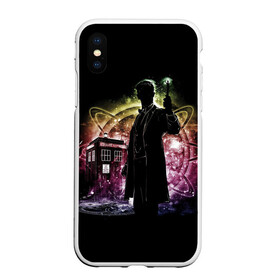 Чехол для iPhone XS Max матовый с принтом Doctor Who в Тюмени, Силикон | Область печати: задняя сторона чехла, без боковых панелей | bbc | dimension | dr who | jenna coleman | jodie whittaker | matt smith | relative | resolution | space | tardis | the doctor | time | галлифрей | джоди уиттакер | доктор кто | тардис