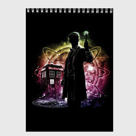 Скетчбук с принтом Doctor Who в Тюмени, 100% бумага
 | 48 листов, плотность листов — 100 г/м2, плотность картонной обложки — 250 г/м2. Листы скреплены сверху удобной пружинной спиралью | bbc | dimension | dr who | jenna coleman | jodie whittaker | matt smith | relative | resolution | space | tardis | the doctor | time | галлифрей | джоди уиттакер | доктор кто | тардис