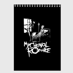 Скетчбук с принтом My Chemical Romance в Тюмени, 100% бумага
 | 48 листов, плотность листов — 100 г/м2, плотность картонной обложки — 250 г/м2. Листы скреплены сверху удобной пружинной спиралью | gerard way | mcr | my chemical romance | альтернативный | группа | джерард уэй | май кемикал романс | мкр | мой химический роман | мхр | мцр | панк | поп | поппанк | рок | рэй торо