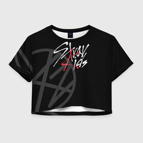 Женская футболка Crop-top 3D с принтом Stray Kids в Тюмени, 100% полиэстер | круглая горловина, длина футболки до линии талии, рукава с отворотами | 3racha | i.n | jyp nation | k pop | kpop | skz | stray kids | к поп | кпоп | ли ноу | скз | страй кидс | стрэй кидс | сынмина | уджин | феликса | хана | хёнджина | чана | чанбина