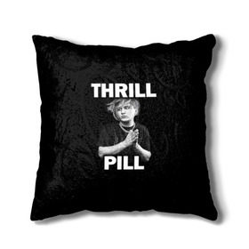 Подушка 3D с принтом Thrill pill в Тюмени, наволочка – 100% полиэстер, наполнитель – холлофайбер (легкий наполнитель, не вызывает аллергию). | состоит из подушки и наволочки. Наволочка на молнии, легко снимается для стирки | pill | thrill | thrill pill | пилл | тимур самедов | трилл | трилл пилл