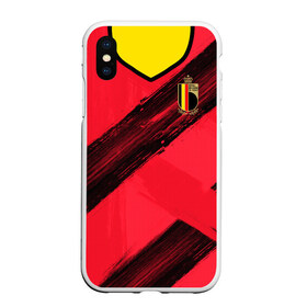 Чехол для iPhone XS Max матовый с принтом Belgium home EURO 2020 в Тюмени, Силикон | Область печати: задняя сторона чехла, без боковых панелей | belgium | champion | championship | euro | tdrfifa19 | uefa | евро | уефа | чемпиона европы