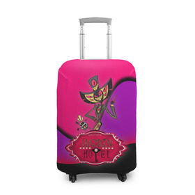 Чехол для чемодана 3D с принтом Hazbin Hotel в Тюмени, 86% полиэфир, 14% спандекс | двустороннее нанесение принта, прорези для ручек и колес | hazbin | hazbin hotel | hotel | мюзикл | отель хазбин | хазбин