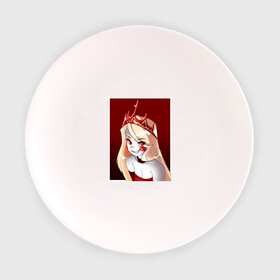 Тарелка с принтом Hazbin Hotel (Charlie) в Тюмени, фарфор | диаметр - 210 мм
диаметр для нанесения принта - 120 мм | Тематика изображения на принте: charlie | hazbin hotel | мультсериал | отель хазбин