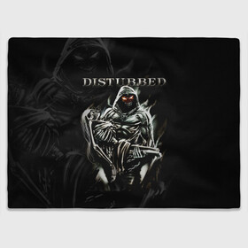 Плед 3D с принтом Disturbed в Тюмени, 100% полиэстер | закругленные углы, все края обработаны. Ткань не мнется и не растягивается | Тематика изображения на принте: asylum | disturbed | heavy metal | immortalized | the guy | the lost children | группы | метал | рок