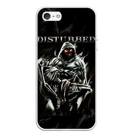 Чехол для iPhone 5/5S матовый с принтом Disturbed в Тюмени, Силикон | Область печати: задняя сторона чехла, без боковых панелей | asylum | disturbed | heavy metal | immortalized | the guy | the lost children | группы | метал | рок