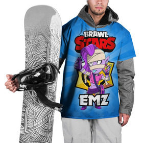 Накидка на куртку 3D с принтом BRAWL STARS EMZ в Тюмени, 100% полиэстер |  | brawl stars | brawl stars emz | brawler | emz | бравл старз | бравлер | эмз