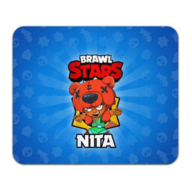 Коврик для мышки прямоугольный с принтом BRAWL STARS NITA в Тюмени, натуральный каучук | размер 230 х 185 мм; запечатка лицевой стороны | brawl stars | brawl stars nita | brawler | nita | бравл старз | бравлер | нита