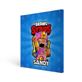 Холст квадратный с принтом BRAWL STARS SANDY в Тюмени, 100% ПВХ |  | brawl stars | brawl stars sandy | brawler | sandy | бравл старз | бравлер | сэнди