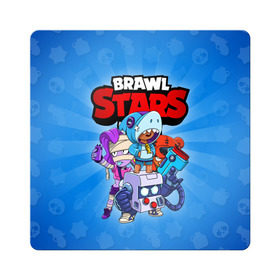 Магнит виниловый Квадрат с принтом BRAWL STARS в Тюмени, полимерный материал с магнитным слоем | размер 9*9 см, закругленные углы | Тематика изображения на принте: 8 bit | 8 бит | brawl stars | brawler | emz | leon | nita | бравл старз | бравлер | леон | нита | эмз