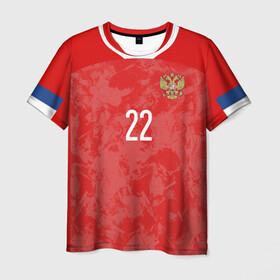 Мужская футболка 3D с принтом Dzyuba home EURO 2020 в Тюмени, 100% полиэфир | прямой крой, круглый вырез горловины, длина до линии бедер | championship | cup | dzyuba | russia | tdrfifa19 | world | артем | дзюба | европы | мира | мундиаль | россия | чемпионат