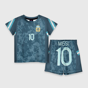 Детский костюм с шортами 3D с принтом Messi away Copa America 2020 в Тюмени,  |  | barcelona | champions | league | lionel | messi | spain | tdrfifa19 | барселона | испания | лига | лионель | месси | чемпионов