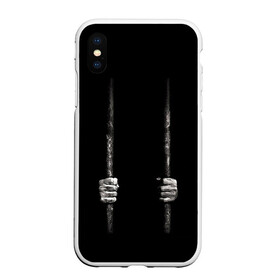 Чехол для iPhone XS Max матовый с принтом Взаперти в Тюмени, Силикон | Область печати: задняя сторона чехла, без боковых панелей | Тематика изображения на принте: в темноте | взаперти | руки | тьма