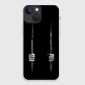 Чехол для iPhone 13 mini с принтом Взаперти в Тюмени,  |  | в темноте | взаперти | руки | тьма