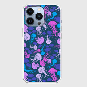 Чехол для iPhone 13 Pro с принтом Медузы в Тюмени,  |  | медузы | море | под водой | рыбы