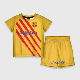 Детский костюм с шортами 3D с принтом Barcelona 4 th kit 19 20 в Тюмени,  |  | barcelona | champions | laliga | league | spain | барселона | испания | лига | месси | чемпионов