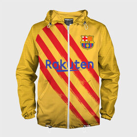 Мужская ветровка 3D с принтом Barcelona 4-th kit 19-20 в Тюмени, 100% полиэстер | подол и капюшон оформлены резинкой с фиксаторами, два кармана без застежек по бокам, один потайной карман на груди | Тематика изображения на принте: barcelona | champions | laliga | league | spain | барселона | испания | лига | месси | чемпионов