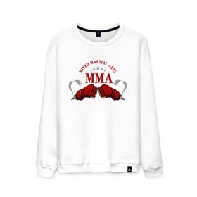 Мужской свитшот хлопок с принтом MMA в Тюмени, 100% хлопок |  | mma | бокс | единоборства | смешанные | спорт