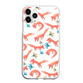 Чехол для iPhone 11 Pro Max матовый с принтом Fox Pattern в Тюмени, Силикон |  | animal | pattern | животные | лиса | лисички | лисы | паттерн
