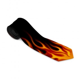 Галстук 3D с принтом Пламя Old School в Тюмени, 100% полиэстер | Длина 148 см; Плотность 150-180 г/м2 | Тематика изображения на принте: burn | fire | костер | нарисованный | огня | огонь | олдскул | пламени | пламя | пожар | пылает | рисованный огонь | языки