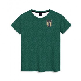 Женская футболка 3D с принтом Italy home EURO 2020 в Тюмени, 100% полиэфир ( синтетическое хлопкоподобное полотно) | прямой крой, круглый вырез горловины, длина до линии бедер | championship | euro | insigne | italy | uefa | евро | инсинье | уефа | чемпиона европы
