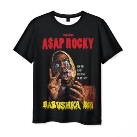 Мужская футболка 3D с принтом BABUSHKA BOI в Тюмени, 100% полиэфир | прямой крой, круглый вырез горловины, длина до линии бедер | aap | aap rocky | asap | asap rocky | babushka | babushka boi | babushka boy