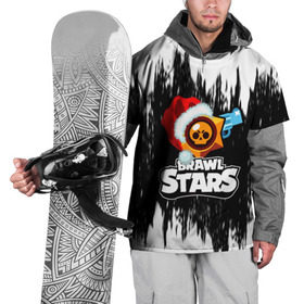 Накидка на куртку 3D с принтом BRAWL STARS НОВОГОДНИЙ. в Тюмени, 100% полиэстер |  | brawl stars | moba | бравл старс | жанр | игра | лого | логотип | надпись | текстура