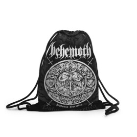 Рюкзак-мешок 3D с принтом Behemoth в Тюмени, 100% полиэстер | плотность ткани — 200 г/м2, размер — 35 х 45 см; лямки — толстые шнурки, застежка на шнуровке, без карманов и подкладки | behemoth | black metal | death metal | inferno | nergal | orion | seth | блэк метал | группы | дэт метал | метал | музыка | рок