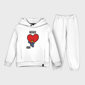 Детский костюм хлопок Oversize с принтом TATA BT21 в Тюмени,  |  | bt21 | bts | chimmy | cooky | koya | love yourself. | mang | rj | shooky | tata | бт21 | бтс