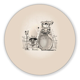 Коврик для мышки круглый с принтом My Neighbor Totoro забор в Тюмени, резина и полиэстер | круглая форма, изображение наносится на всю лицевую часть | anime | hayao miyazaki | japanese | meme | miyazaki | piano | studio ghibli | tokyo | totoro | гибли | котобус | мой | мэй | сацуки | сосед | сусуватари | тонари | тоторо | хаяо миядзаки