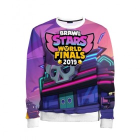 Детский свитшот 3D с принтом Brawl Stars World Finals 2019 в Тюмени, 100% полиэстер | свободная посадка, прямой крой, мягкая тканевая резинка на рукавах и понизу свитшота | brawl | bs | clash line | fails | funny | leon | moments | stars | supercell | tick | бой | босс | бравл | броубол | бс | драка | звезд | осада | поззи | сейф | старс | цель