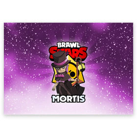 Поздравительная открытка с принтом BRAWL STARS MORTIS в Тюмени, 100% бумага | плотность бумаги 280 г/м2, матовая, на обратной стороне линовка и место для марки
 | brawl stars | brawl stars mortis | brawler | mortis | бравл старз | бравлер | мортис