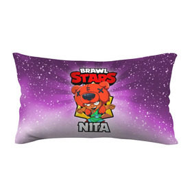 Подушка 3D антистресс с принтом BRAWL STARS NITA в Тюмени, наволочка — 100% полиэстер, наполнитель — вспененный полистирол | состоит из подушки и наволочки на молнии | brawl stars | brawl stars nita | brawler | nita | бравл старз | бравлер | нита