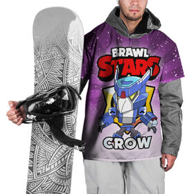 Накидка на куртку 3D с принтом BRAWL STARS CROW в Тюмени, 100% полиэстер |  | brawl stars | brawl stars crow | brawler | crow | бравл старз | бравлер | ворон