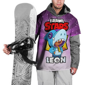 Накидка на куртку 3D с принтом BRAWL STARS LEON в Тюмени, 100% полиэстер |  | brawl stars | brawl stars leon | brawler | leon | бравл старз | бравлер | леон