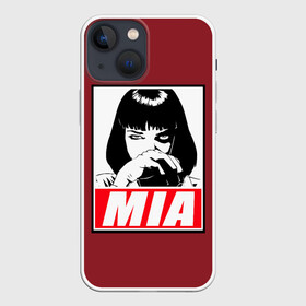 Чехол для iPhone 13 mini с принтом MIA в Тюмени,  |  | pulp | pulp fiction | quentin tarantino | tarantino | квентин тарантино | кино | криминальное чтиво | тарантино | тарентино | торентино | торрентино | фильм | чтиво