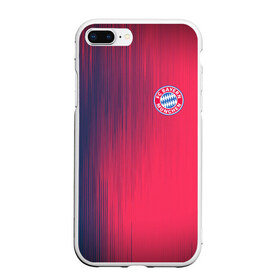 Чехол для iPhone 7Plus/8 Plus матовый с принтом FC Bayern Munchen (Bavaria) в Тюмени, Силикон | Область печати: задняя сторона чехла, без боковых панелей | Тематика изображения на принте: fc bayern munchen | бавария | геометрия | спорт | текстура | футбол