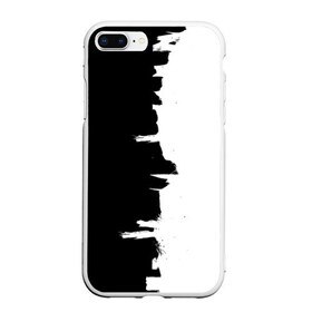 Чехол для iPhone 7Plus/8 Plus матовый с принтом Черным по белому в Тюмени, Силикон | Область печати: задняя сторона чехла, без боковых панелей | Тематика изображения на принте: black | white | белый | инь | чб | черный | янь