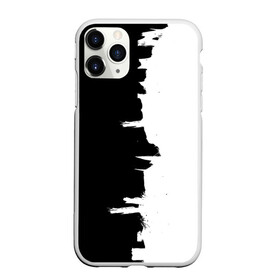 Чехол для iPhone 11 Pro матовый с принтом Черным по белому в Тюмени, Силикон |  | Тематика изображения на принте: black | white | белый | инь | чб | черный | янь
