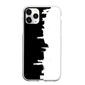 Чехол для iPhone 11 Pro Max матовый с принтом Черным по белому в Тюмени, Силикон |  | Тематика изображения на принте: black | white | белый | инь | чб | черный | янь