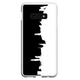 Чехол для Samsung S10E с принтом Черным по белому в Тюмени, Силикон | Область печати: задняя сторона чехла, без боковых панелей | Тематика изображения на принте: black | white | белый | инь | чб | черный | янь
