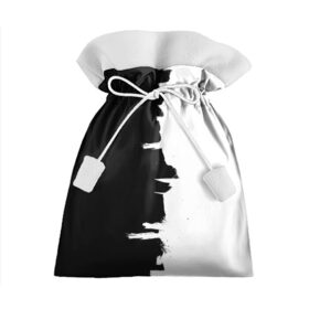 Подарочный 3D мешок с принтом Черным по белому в Тюмени, 100% полиэстер | Размер: 29*39 см | Тематика изображения на принте: black | white | белый | инь | чб | черный | янь