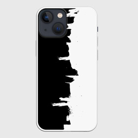Чехол для iPhone 13 mini с принтом Черным по белому в Тюмени,  |  | black | white | белый | инь | чб | черный | янь