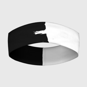 Повязка на голову 3D с принтом Черным по белому в Тюмени,  |  | Тематика изображения на принте: black | white | белый | инь | чб | черный | янь