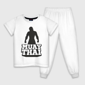 Детская пижама хлопок с принтом Muay Thai в Тюмени, 100% хлопок |  брюки и футболка прямого кроя, без карманов, на брюках мягкая резинка на поясе и по низу штанин
 | mma | muay thai | бокс | борьба | дзюдо | единоборства | кикбоксинг | спорт