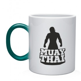Кружка хамелеон с принтом Muay Thai в Тюмени, керамика | меняет цвет при нагревании, емкость 330 мл | mma | muay thai | бокс | борьба | дзюдо | единоборства | кикбоксинг | спорт