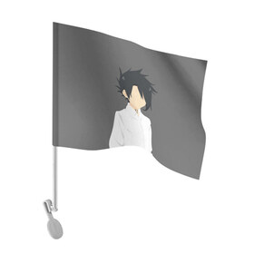 Флаг для автомобиля с принтом Ray в Тюмени, 100% полиэстер | Размер: 30*21 см | neverland | ray | the promised neverland | yakusoku no neverland | неверленд | неверлэнд | обещанный неверленд | рей | рэй